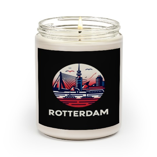 Rotterdam Skyline A Modern City s Artistic View Scented Candles