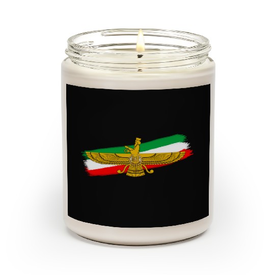Iran Flag Faravahar Lion Sun Scented Candles