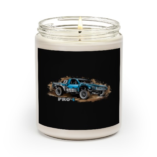 Pro4 Race Truck Blue Scented Candles