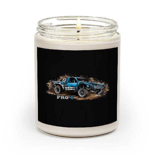Pro4 Race Truck Blue Scented Candles