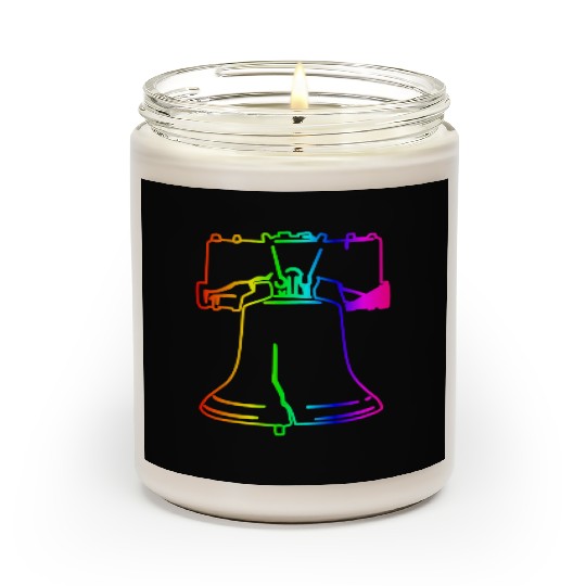 Rainbow Liberty Bell Scented Candles