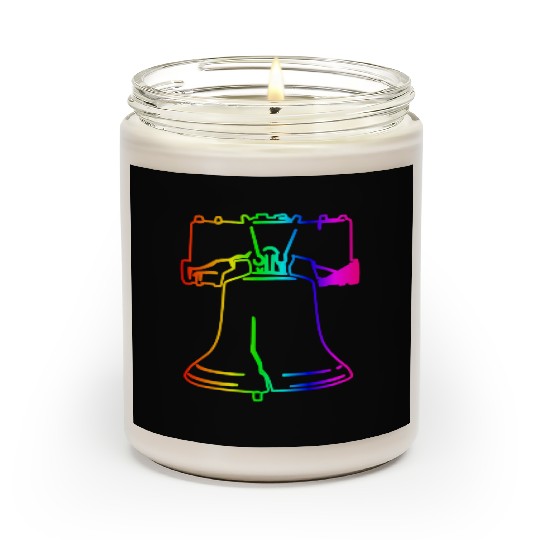 Rainbow Liberty Bell Scented Candles