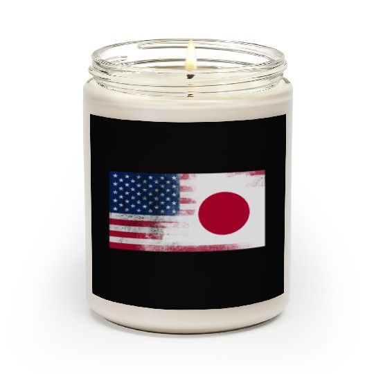 Japanese American Half Japan Half America Flag Scented Candles