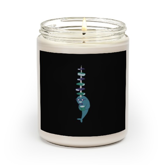 Never Give a Narwhal a Library Card Scented Candles