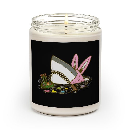 The Easter Shark, Funny Easter,Cute Bunny In Shark Scented Candles