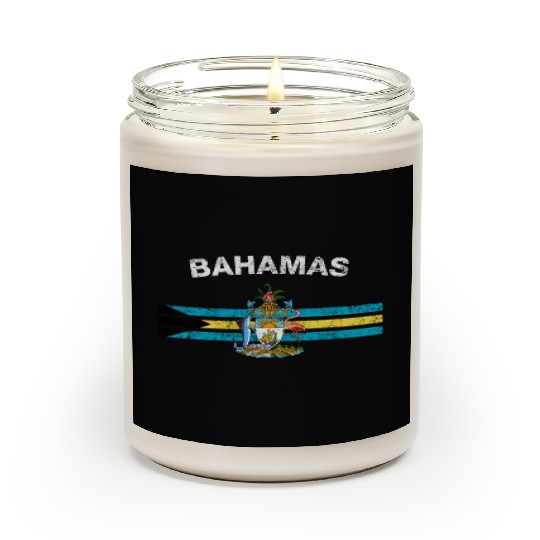 Bahamas Flag Scented Candles - Bahamas Emblem & Bahamas Flag