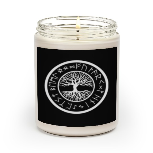 Viking - Yggdrasil Tree of Life with Norse Rune Scented Candles