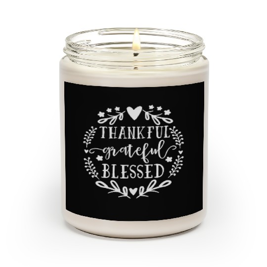Thankful Grateful Blessed Scented Candles