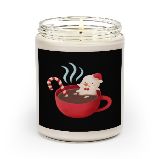 Cute Snowman in Hot Cocoa Scented Candles