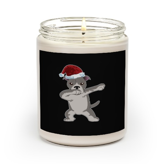 Cute Pitbull Dabbing Christmas Scented Candles