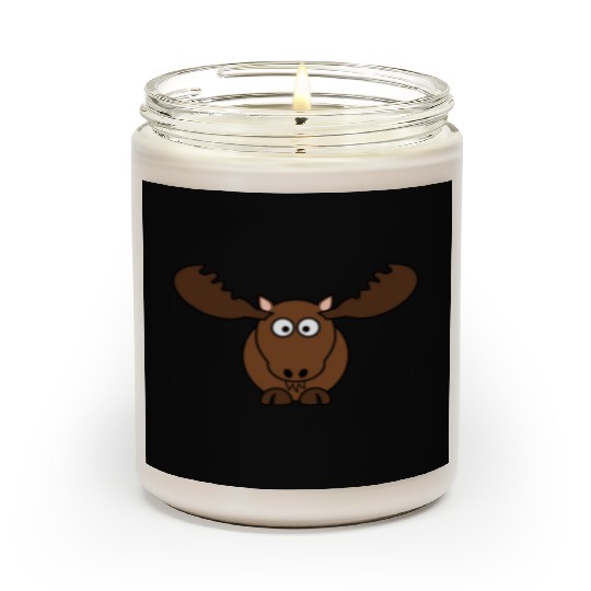 Elk Deer Moose Head Hunter Comic Gift Present Scented Candles