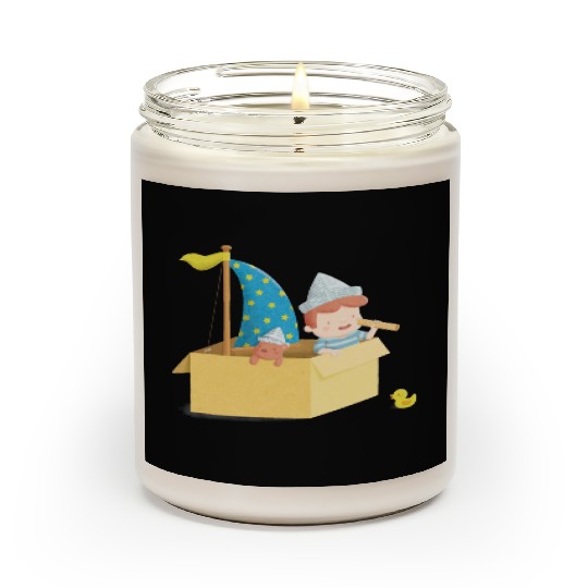 Cute Sailor Boy in Box Scented Candles