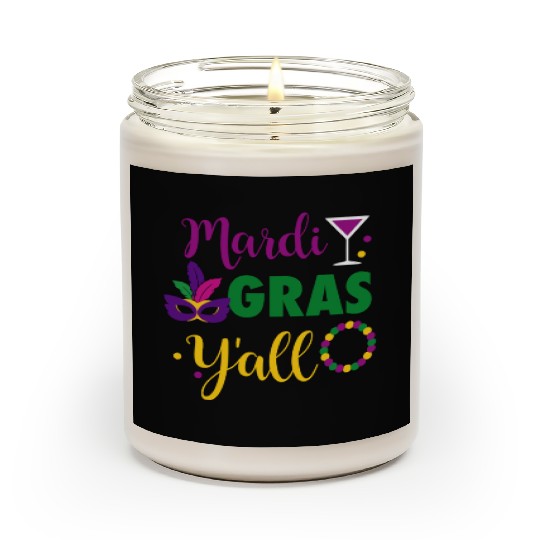 Mardi Grass Y'All Scented Candles