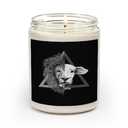 Christian,Bible Quote,Lion and Lamb Scented Candles