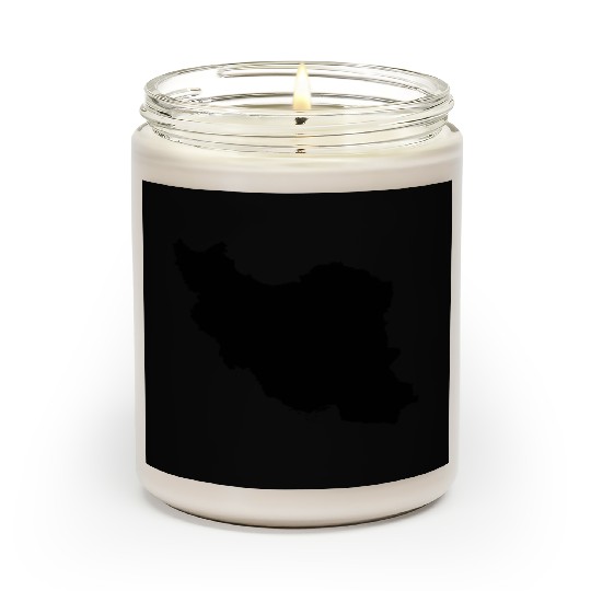 Iran map silhouette Scented Candles