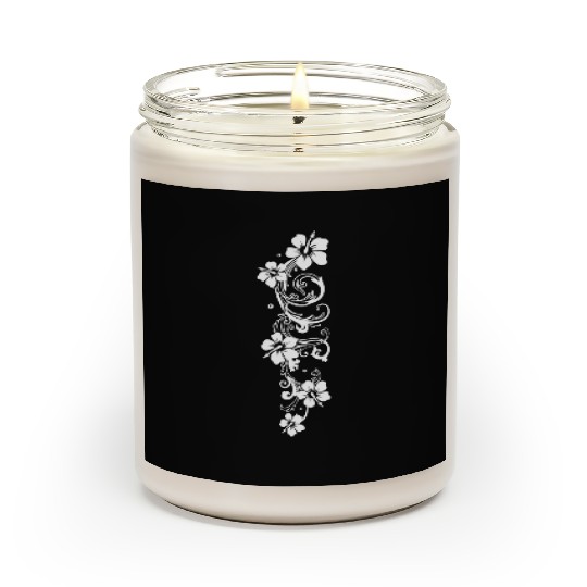 Tendril with hibiscus, hibiscus flowers Scented Candles