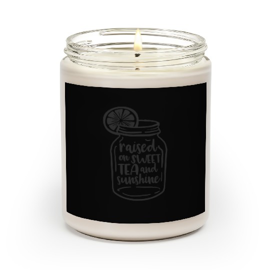 Raised On Sweet Tea And Sunshine Design Summer Drink Mason Jar Scented Candles