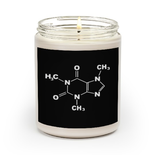Caffeine Molecule Gamer Nerd Geek Science Funny Me Scented Candles