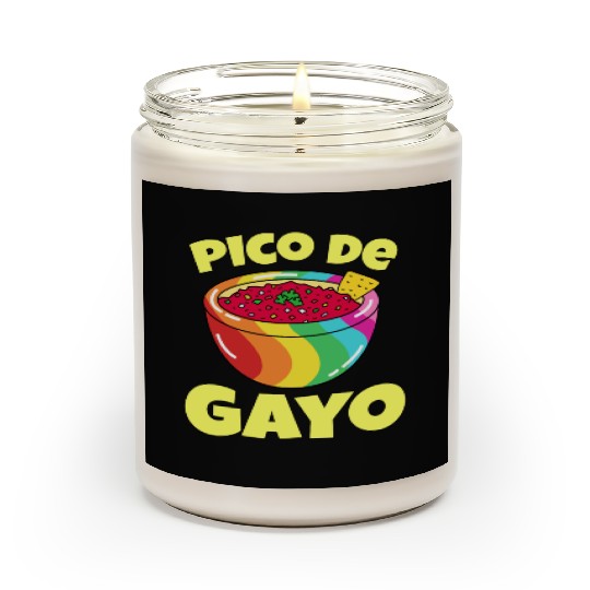 Gay Pride Gift Pico De Gayo Pico De Gallo Rainbow Scented Candles