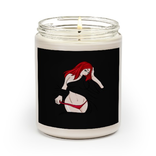 sexy girl red hair slip Ginger Scented Candles