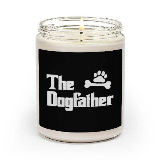 Mens The Dogfather Scented Candles Dad Dog Scented Candles Funny Fat
