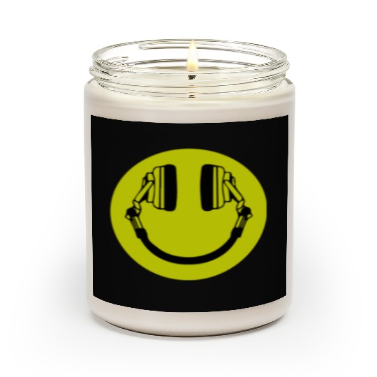 Headphone Smiley Acid House Cans MUSIC RAVE WEED D Scented Candles
