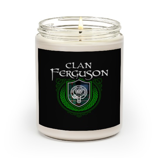 Ferguson Surname Scottish Clan Tartan Crest Badge Scented Candles