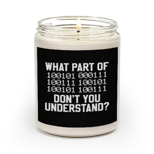 Binaer Code Computer Science Student Scented Candles