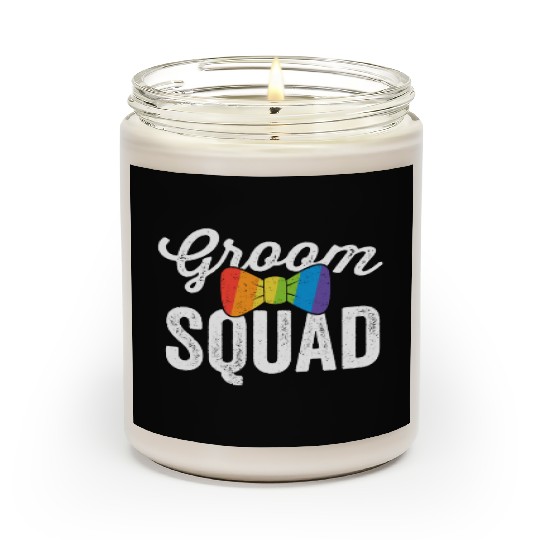 Groom Squad Scented Candles LGBT Pride Gay Bachelor Wedding Gift