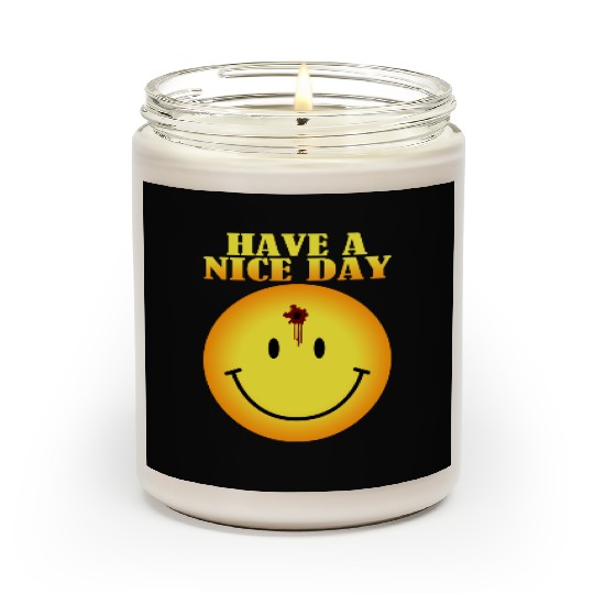 smiley face bullet hole Scented Candles