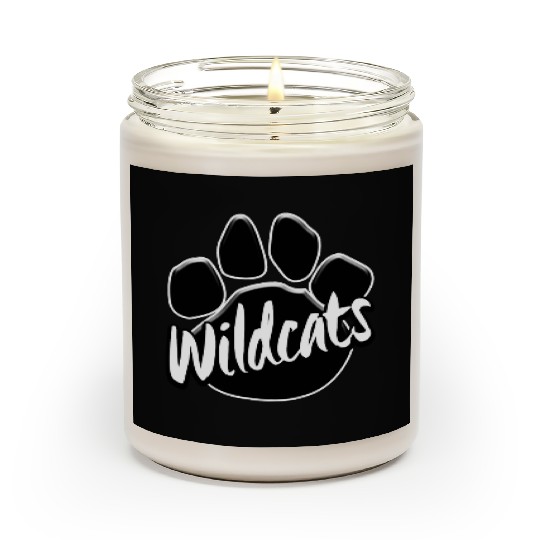 Wildcats Paw Print Mascot School Pride Scented Candles