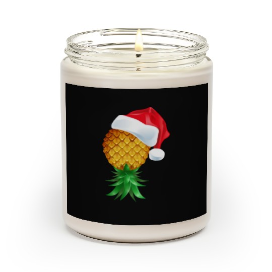 Santa Hat Swinger Upside Down Pineapple Scented Candles