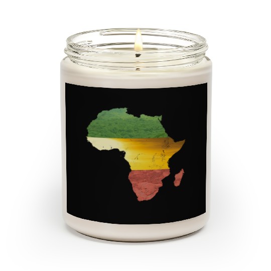 Africa - red, gold and green Scented Candles