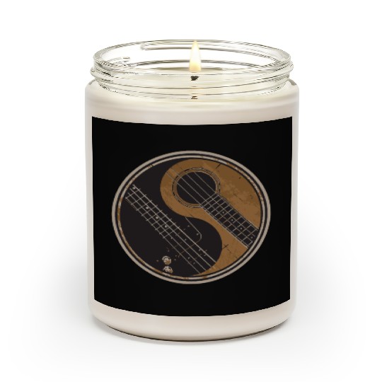 Guitar Ying Yang Gift Guitar Player Scented Candles