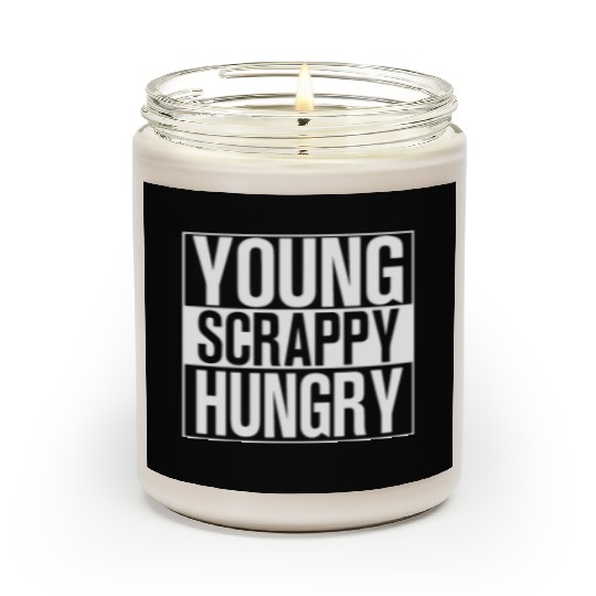 young scrappy hungry black and white Scented Candles chef