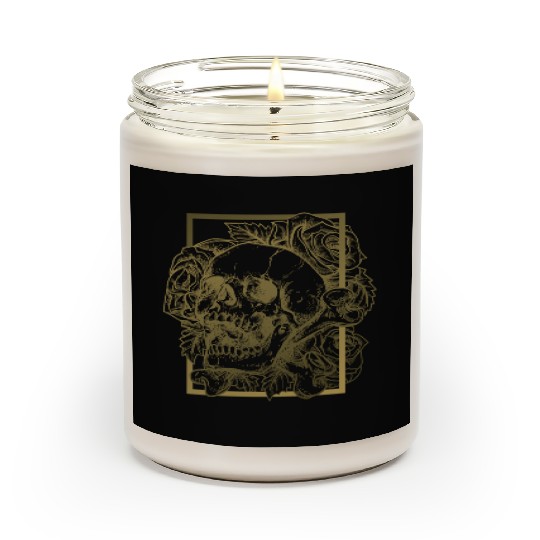 skull and roses Scented Candles