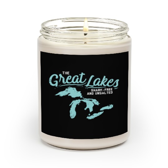 Lake The Great Lakes Silhouette USA Border Gift Scented Candles