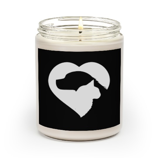 Cat Dog Heart, Resque Dog and Cat, Animal Lovers Scented Candles
