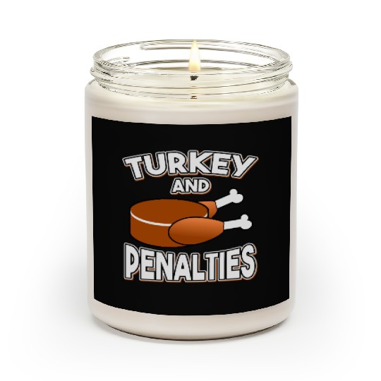 Turkey and Penalties Hockey Gift Thanksgiving Scented Candles