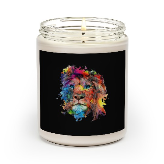 Colorful Lion Scented Candles Lion Face Scented Candles