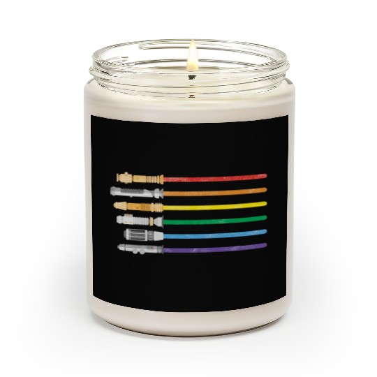 Lightsaber Rainbow Gay Pride Lesbian LGBT Scented Candles