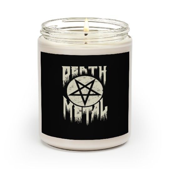 Death metal pentagram lettering. Scented Candles