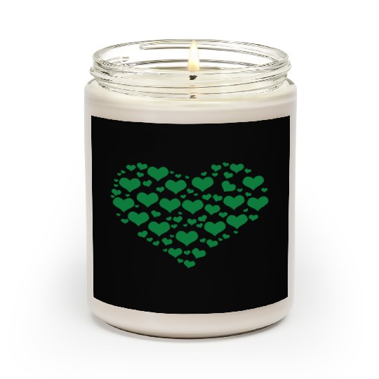 Green Heart St Patricks Day Scented Candles
