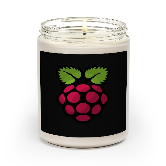 Raspberry Pi Pixel Logo Scented Candles