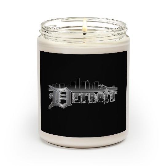 Detroit Cityscape Mens Scented Candles