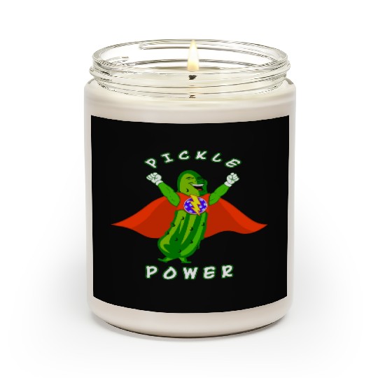 Pickleball Pickle Power Superhero Scented Candles