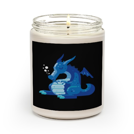 Dragon Wyvern Frost Ice Crystal Winter Fat Gift Scented Candles