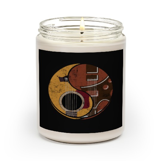 Guitar Ying Yang Music Guitar Player Gift Scented Candles
