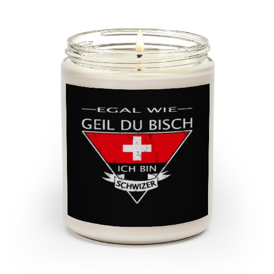 Swiss Switzerland Mountain Ski Afterski Present Scented Candles