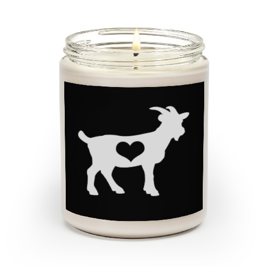 Goat Goats Farmer Heart Love Scented Candles